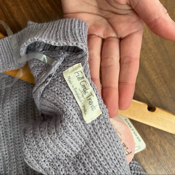 Purple Cold Shoulder Sweater NWT - Picture 4 of 4